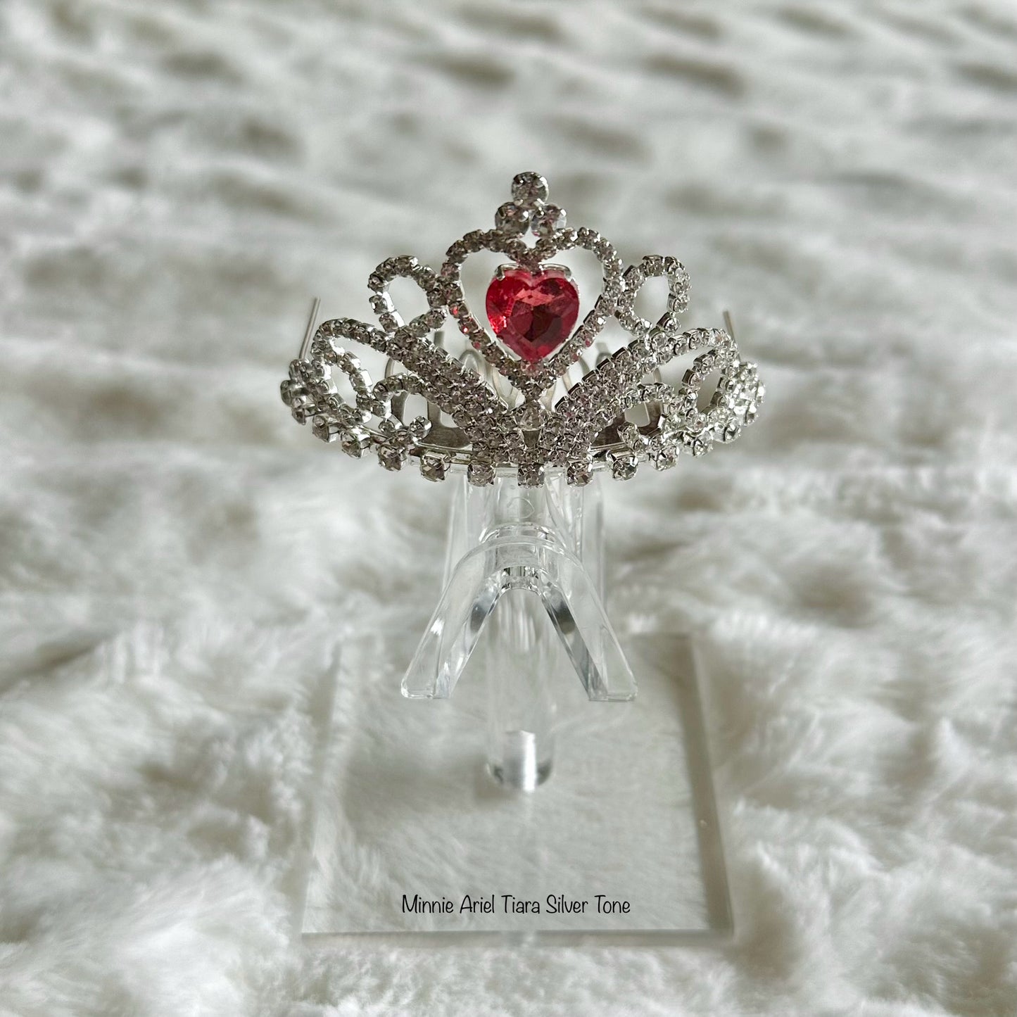 Minnie Ariel Tiara Silver Tone