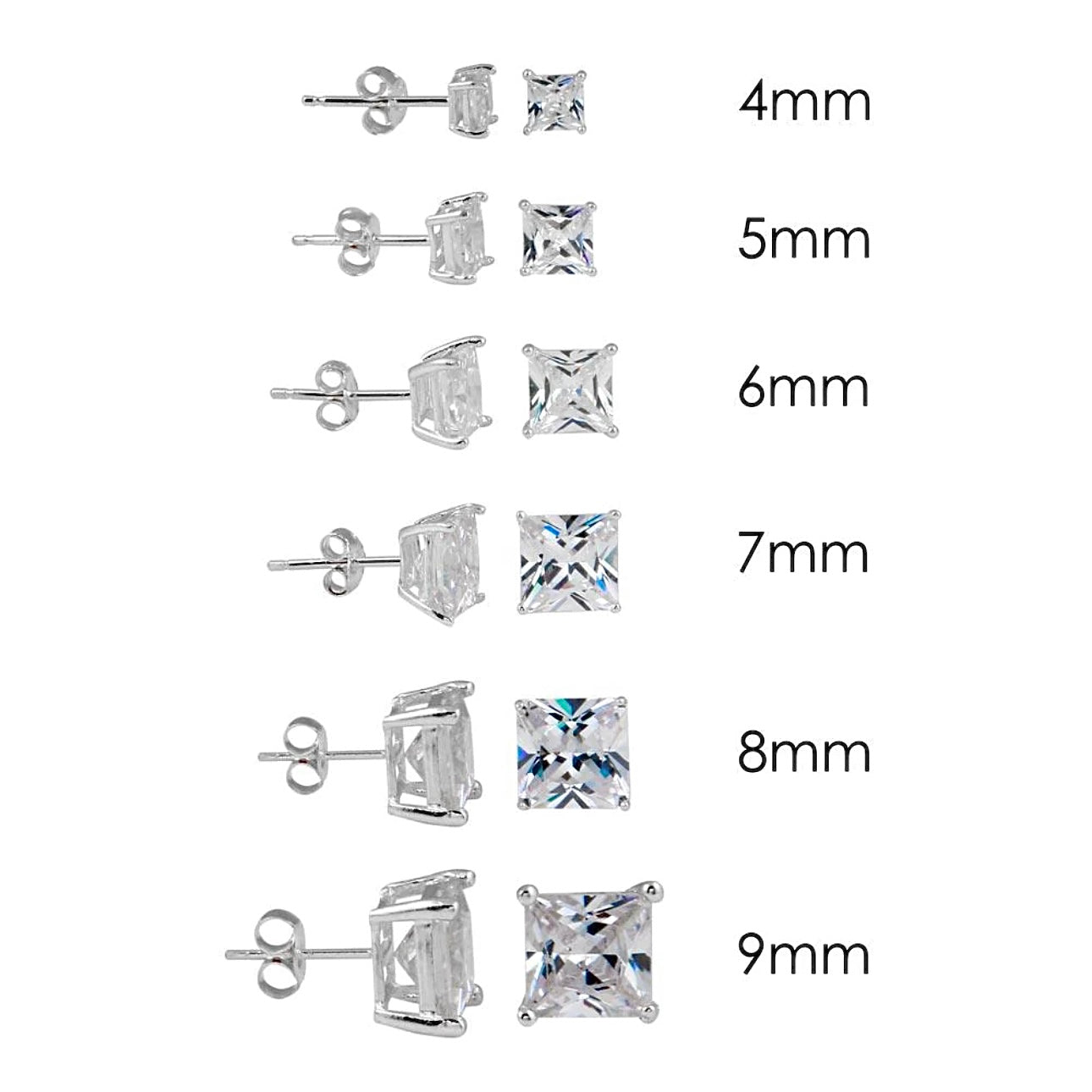 Sqare Studs 8mm