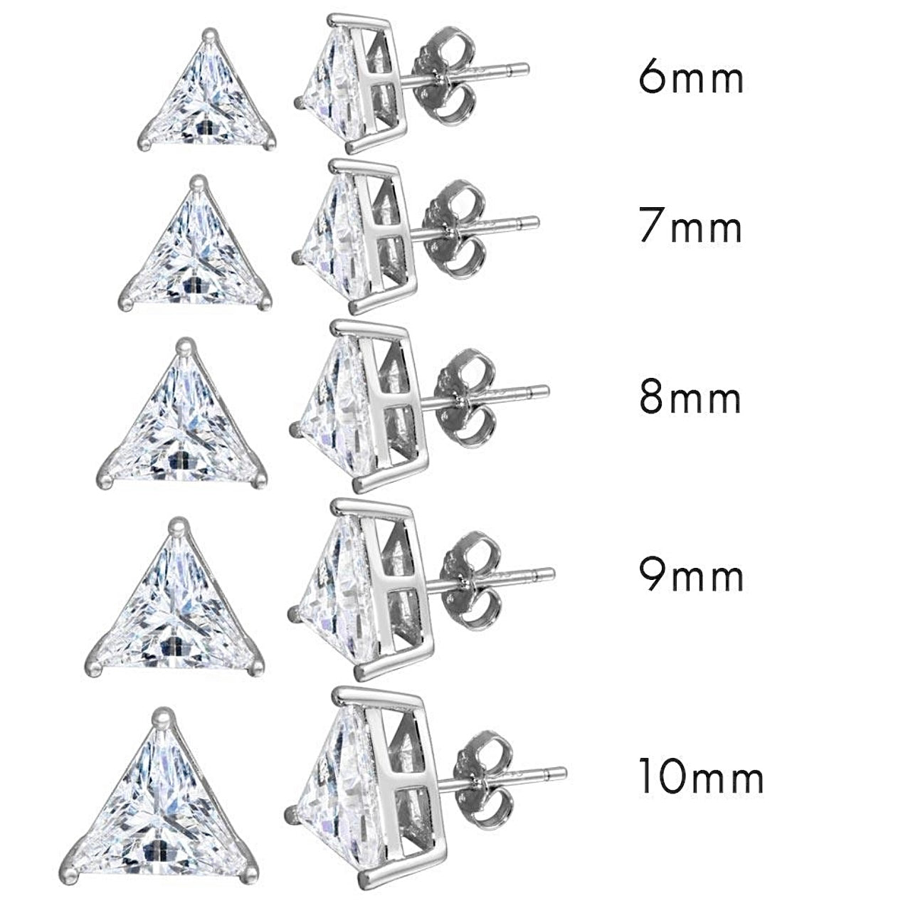Triangle Studs 8mm