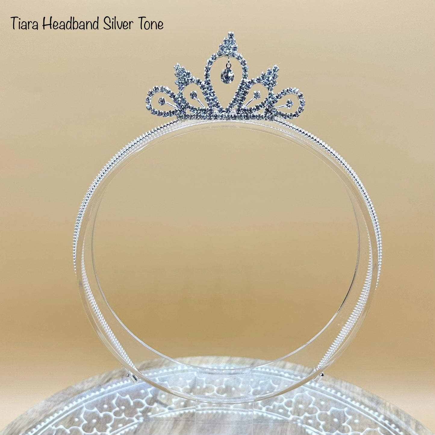 Tiara Headband Silver Tone