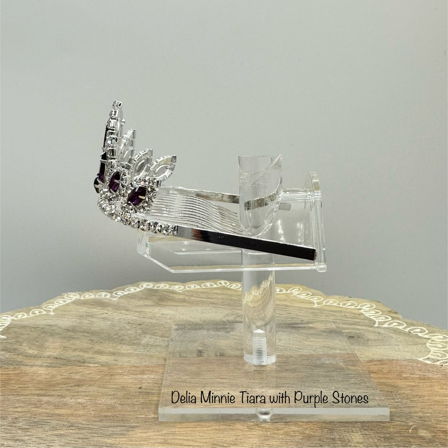 Delia Minnie Tiara with Purple Stones