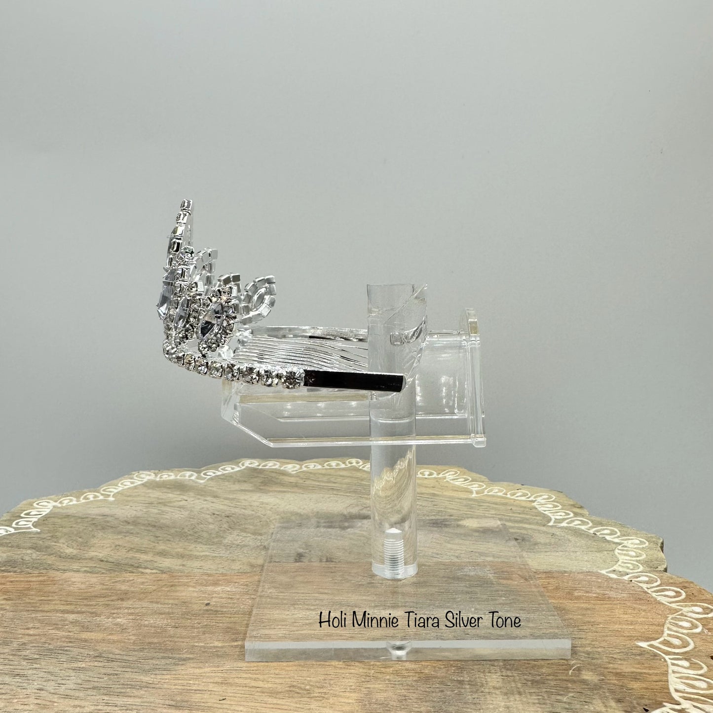 Holi Minnie Tiara Silver Tone