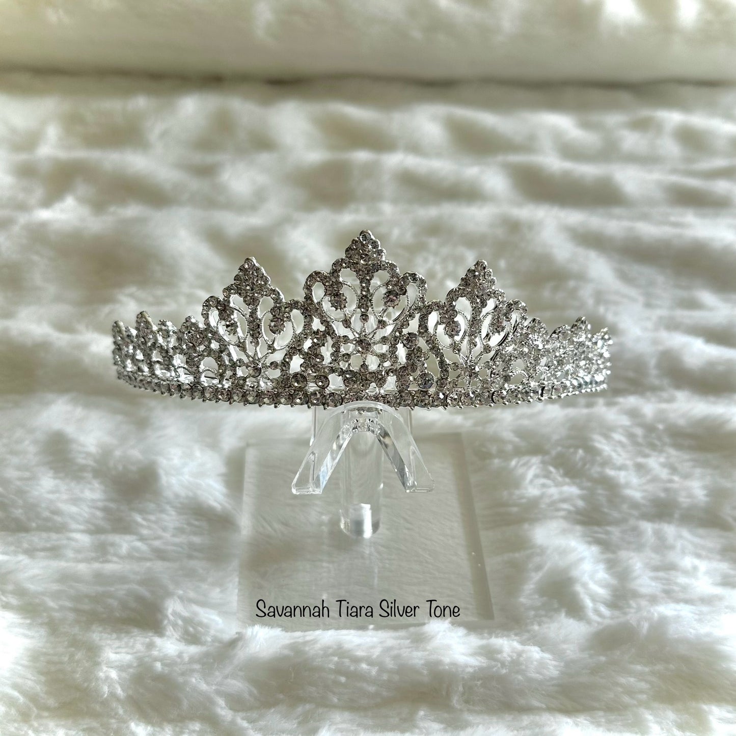 Savannah Tiara Silver Tone