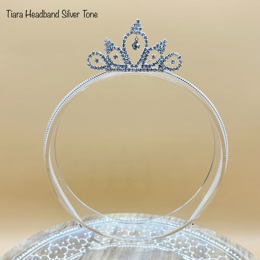 Tiara Headband Silver Tone